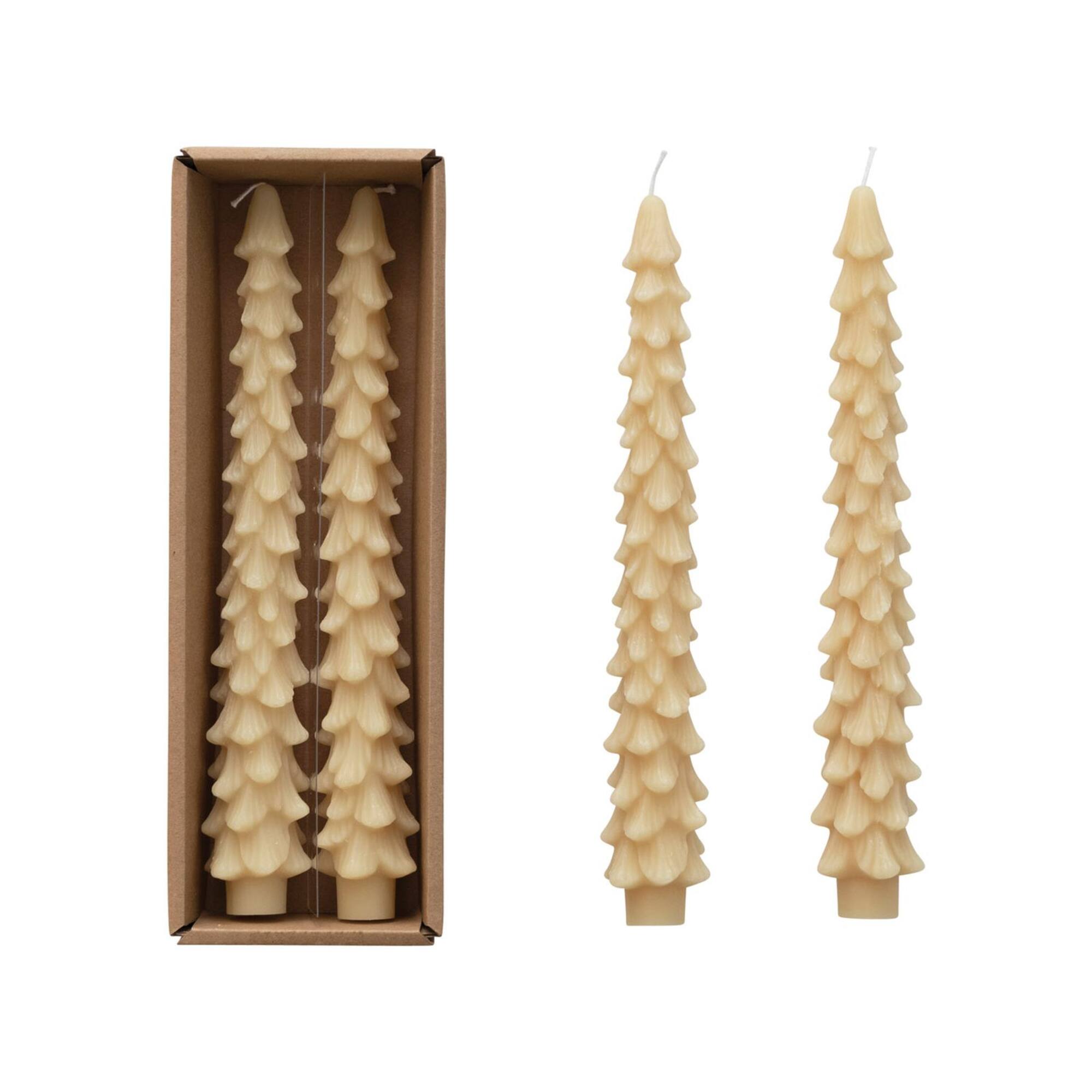 Hello Honey® Unscented Tree Shaped Taper Candles, 2ct.